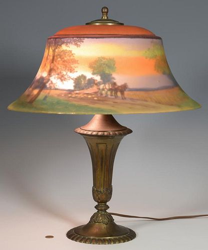 PAIRPOINT REVERSE PAINTED SCENIC