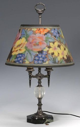 PAIRPOINT REVERSE-PAINTED TABLE