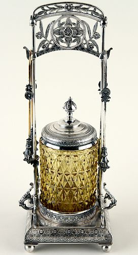 PAIRPOINT SILVERPLATE PICKLE CASTOR