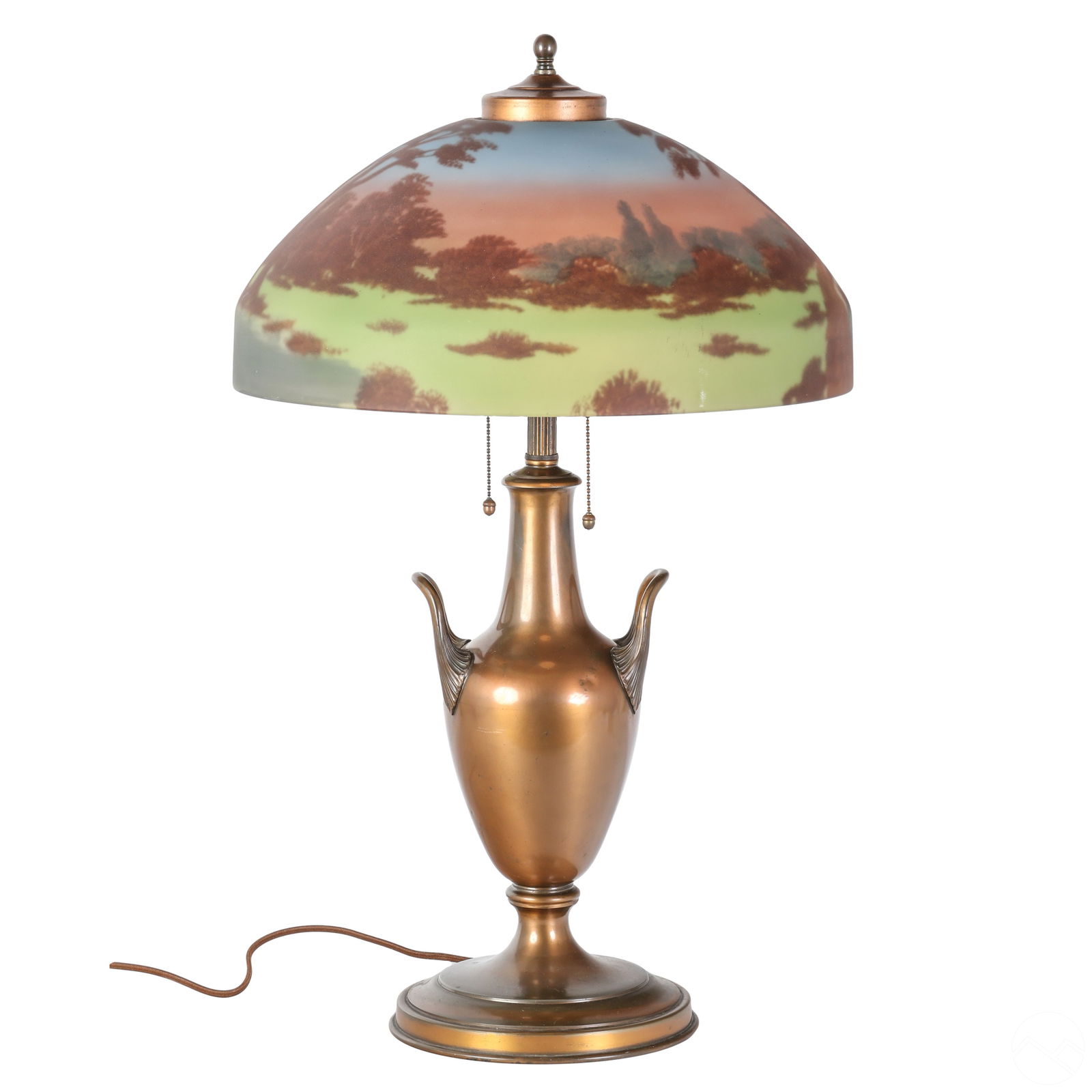 PAIRPOINT URN LAMP W/ REVERSE
