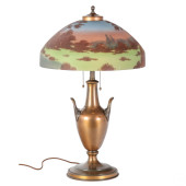 PAIRPOINT URN LAMP W/ REVERSE