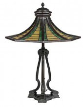 PAIRPONT BRONZE AND LEADED GLA