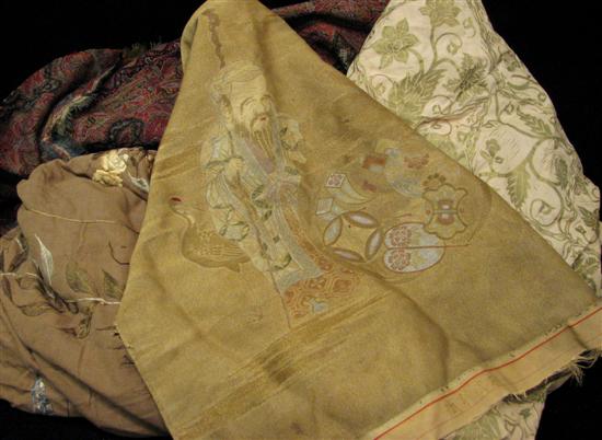 Paisley fragments  hand embroidered