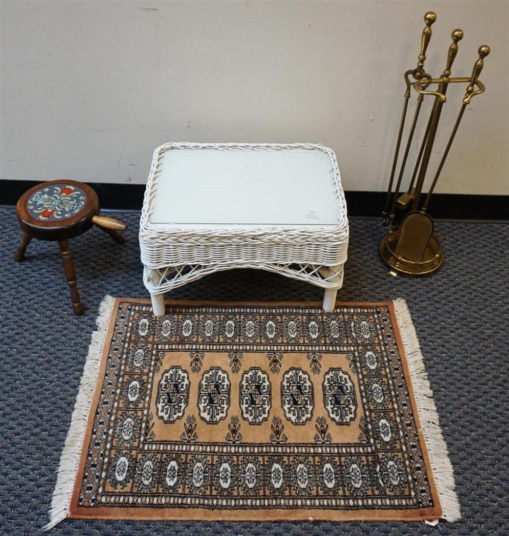 PAKISTAN BOKHARA MAT, WHITE PAINTED