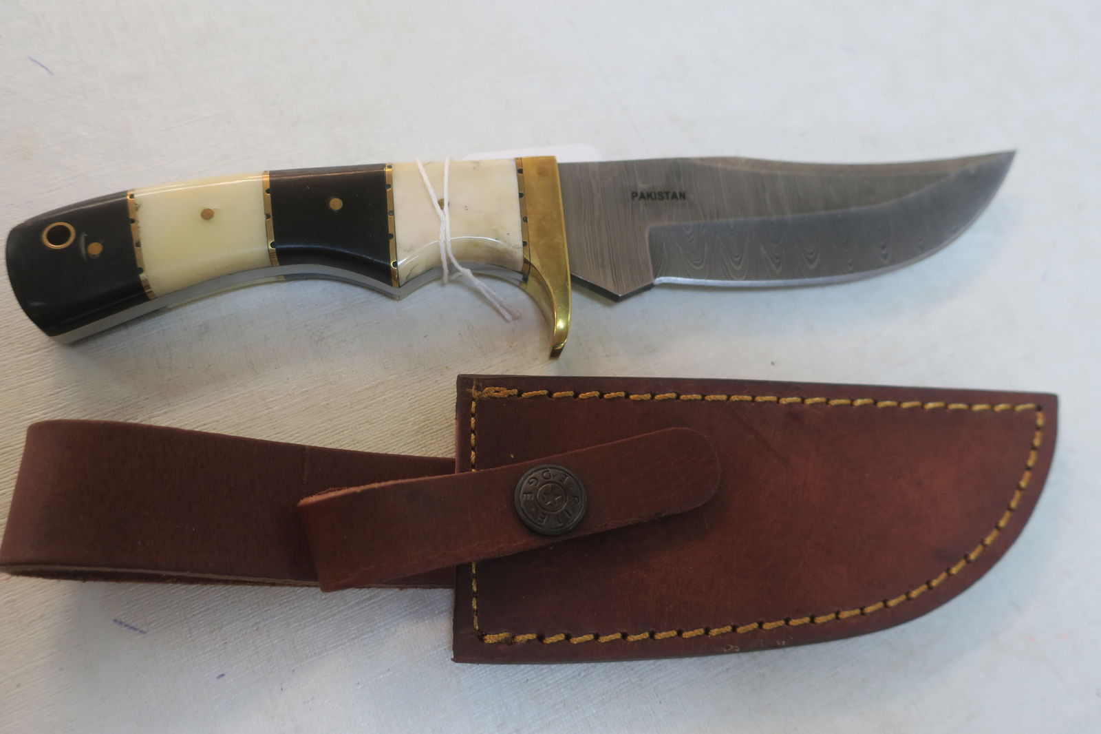 PAKISTAN STONE HANDLED KNIFE WITH