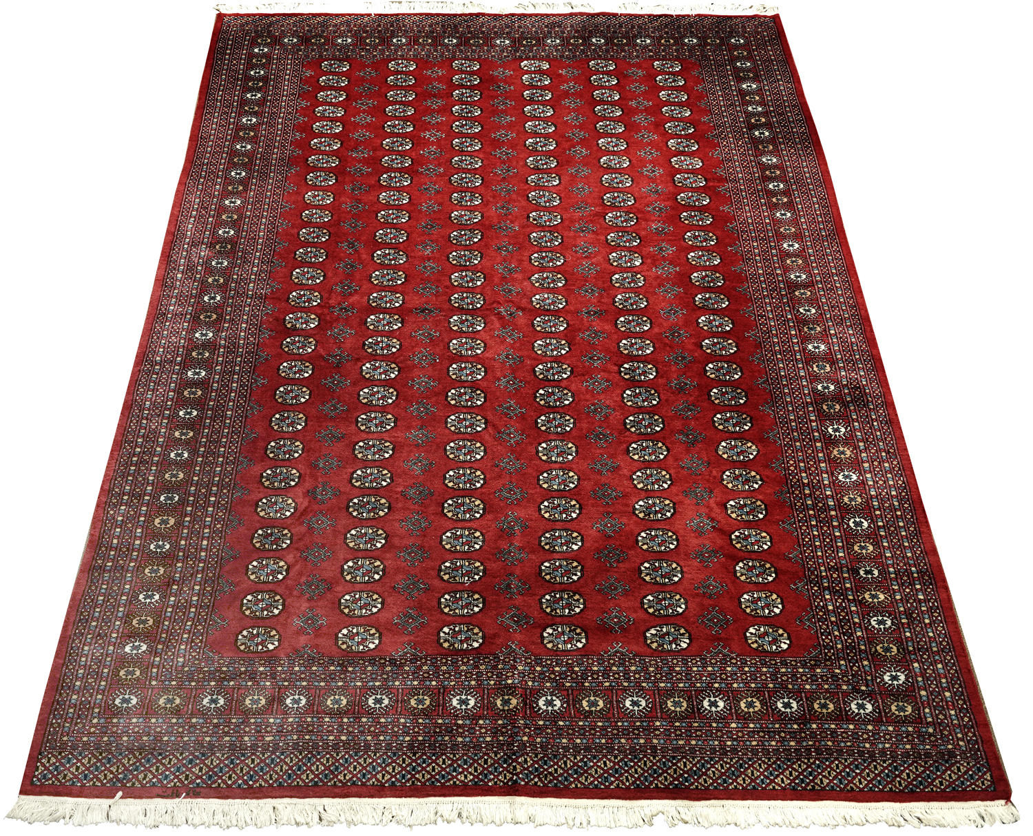 PAKISTANI BOKHARA CARPET 9'2" X 12'