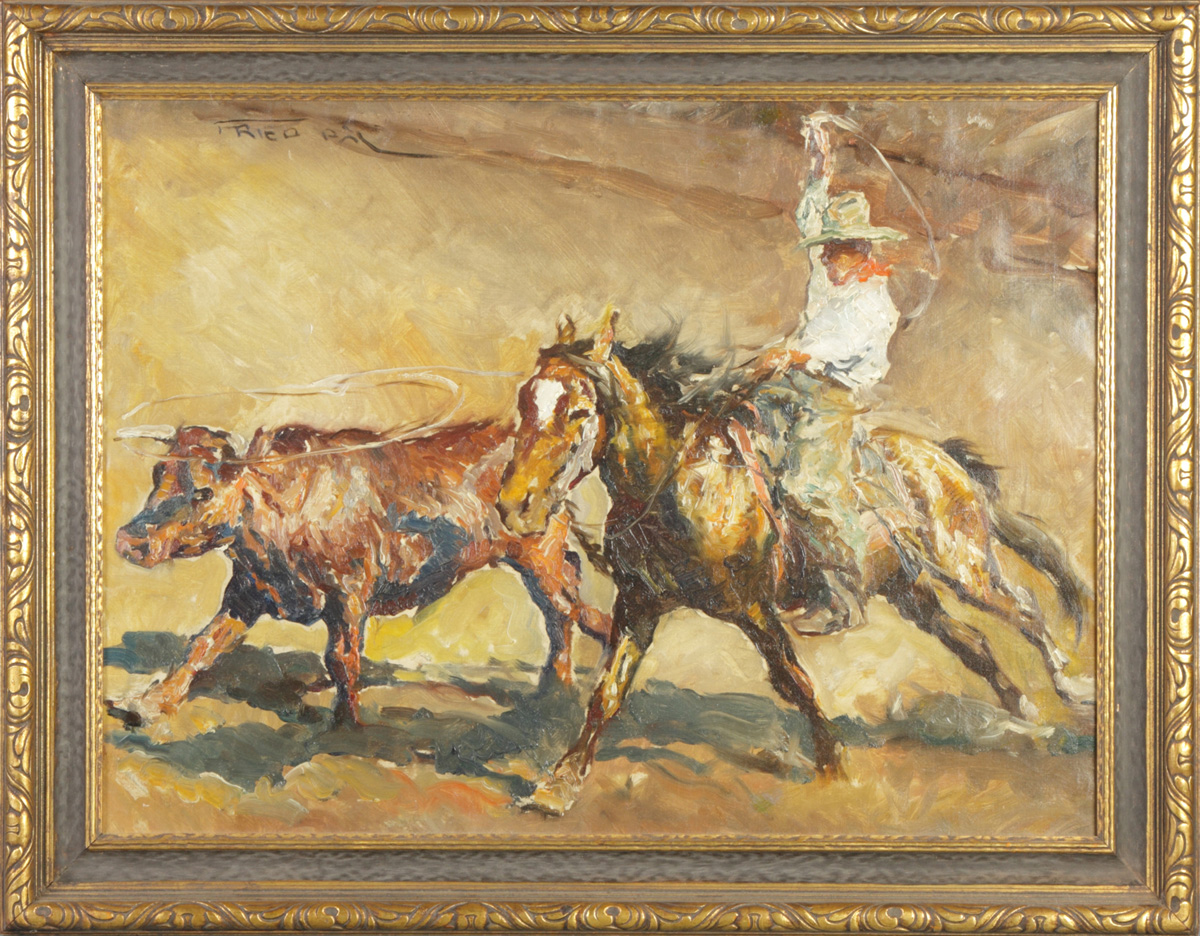 Pal Fried (1893-1976) Western scene