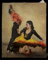 PAL FRIED, SPANISH DANCERS, O/