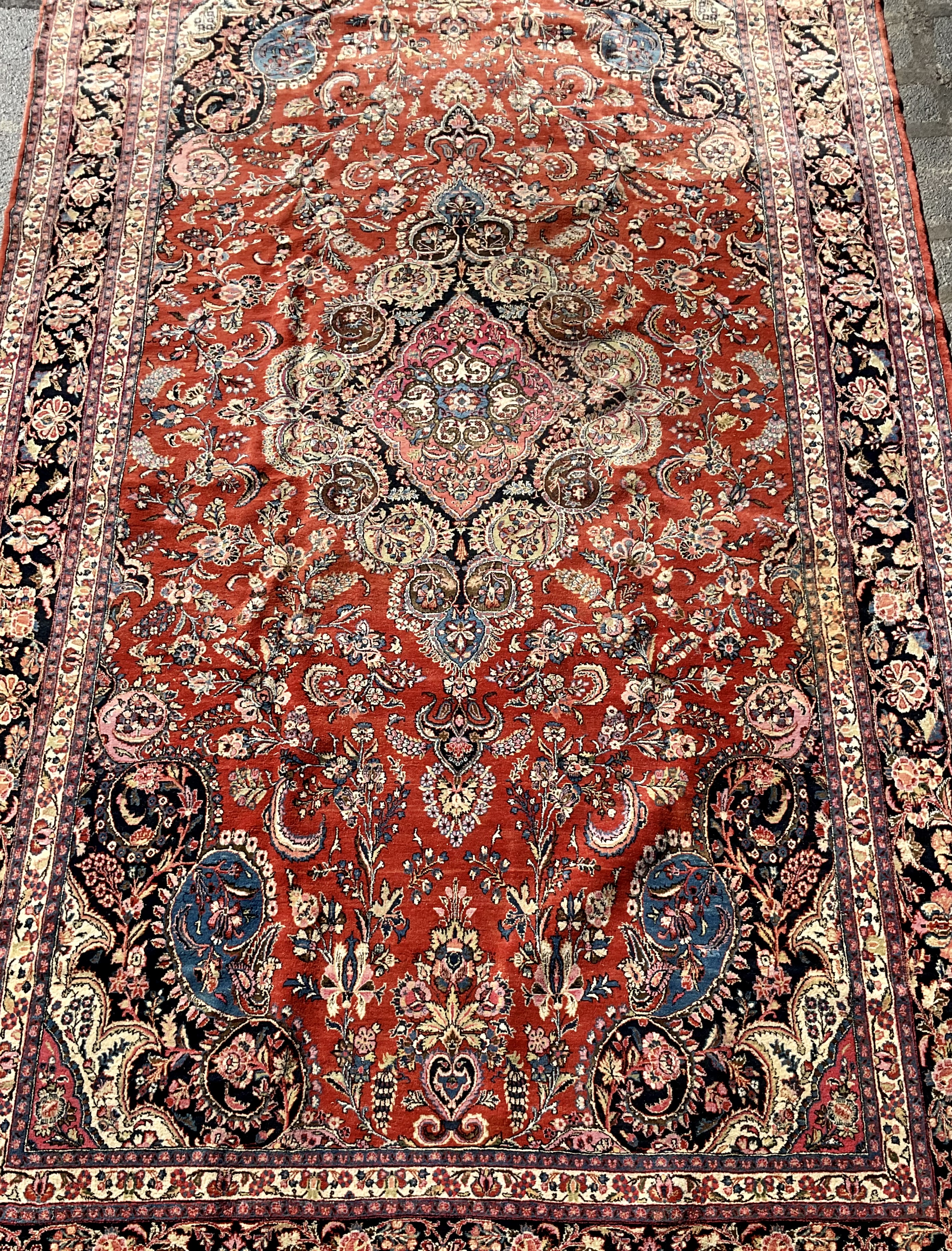 PALACE SIZE VINTAGE ORIENTAL RUG.