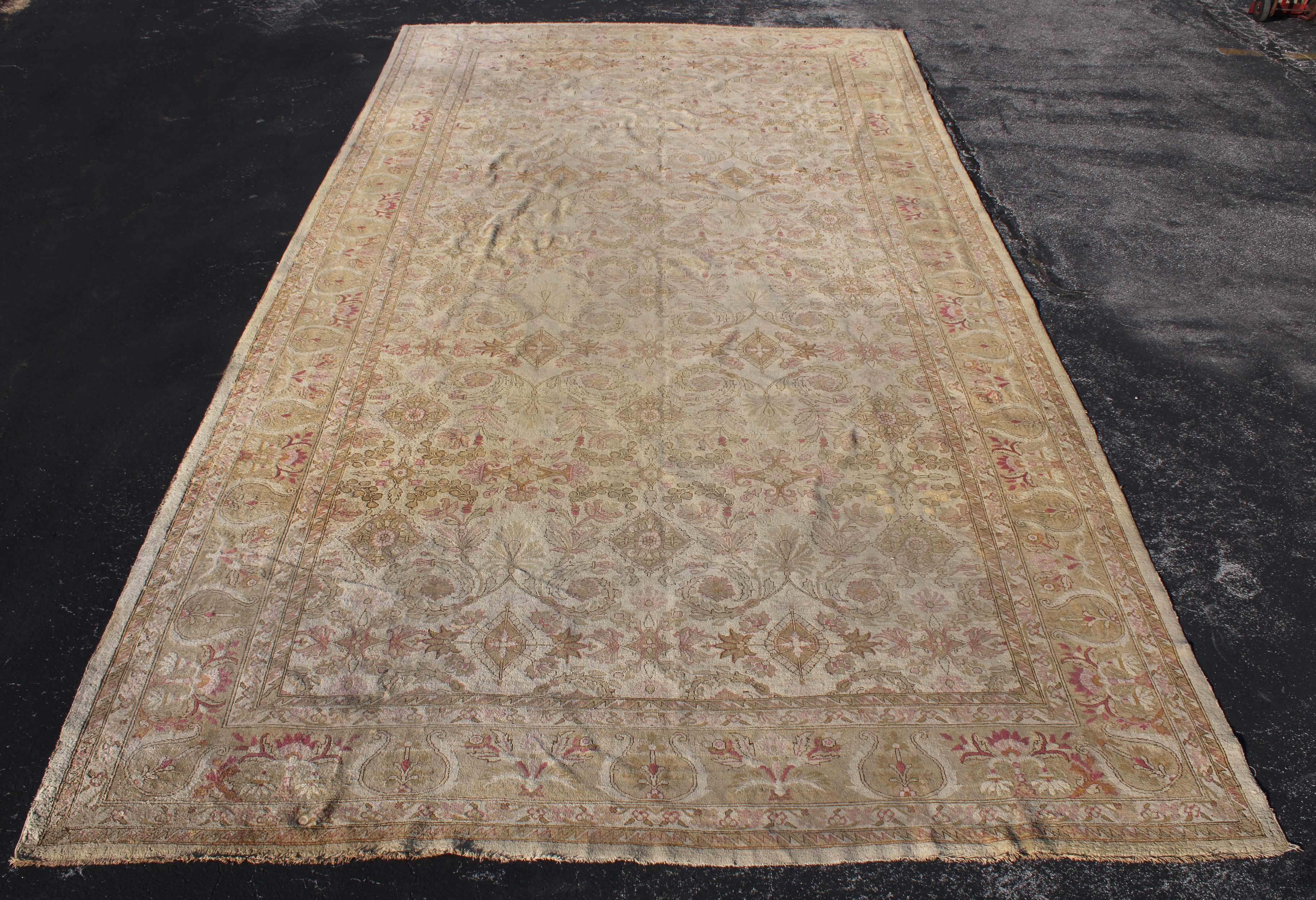 PALACIAL ANTIQUE TURKISH OUSHAK RUG