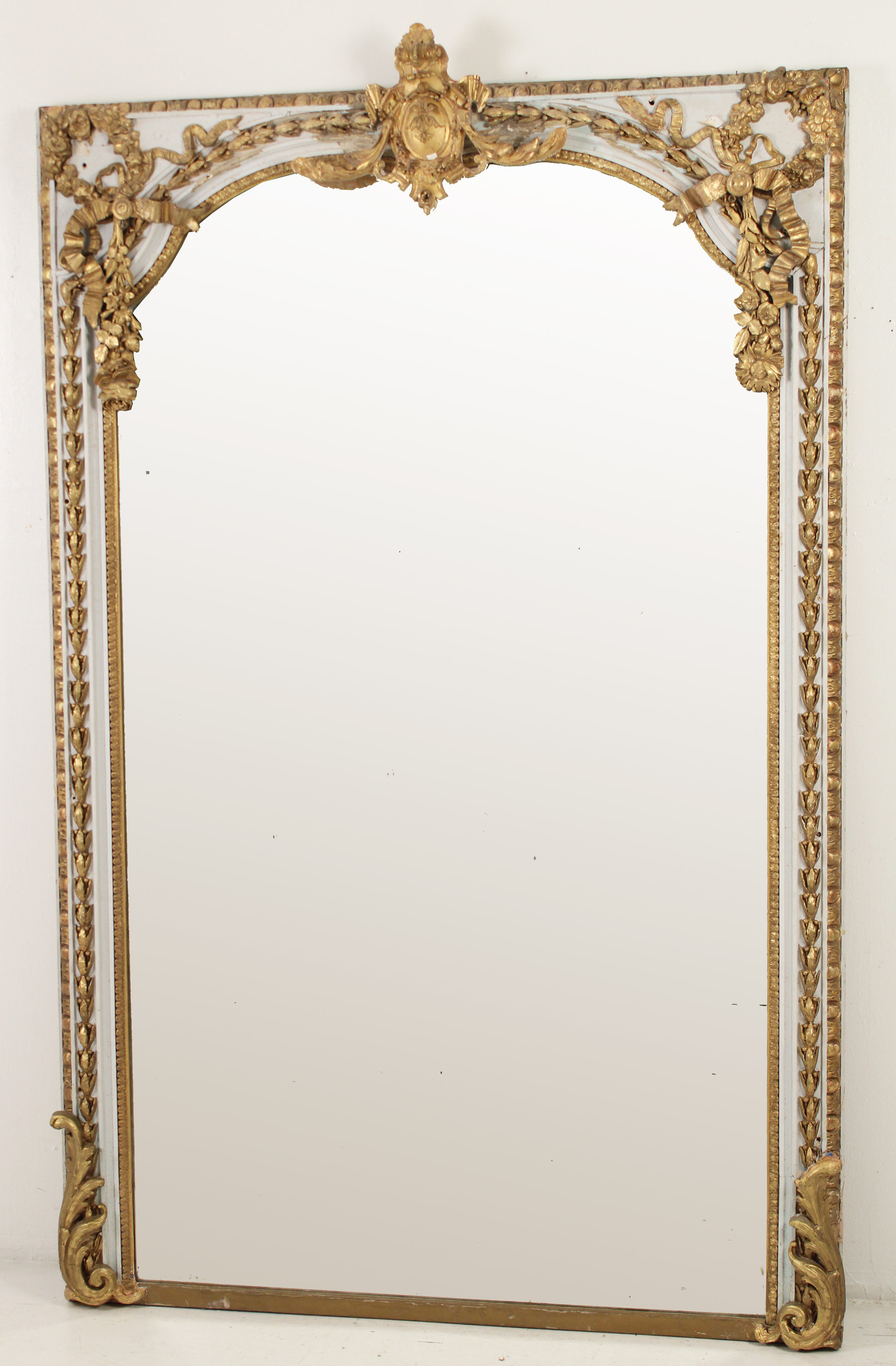 PALACIAL FRENCH CARVED POLYCHROME