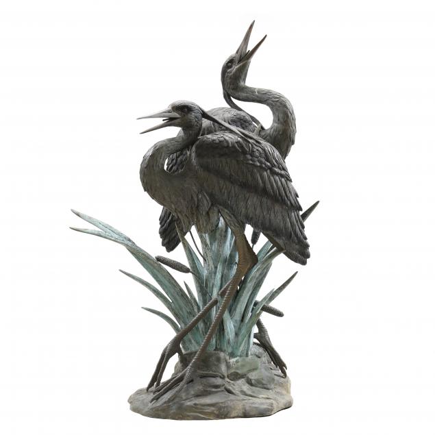 PALATIAL CAST BRONZE SCULPTURAL