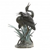 PALATIAL CAST BRONZE SCULPTURA