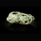PALE CELADON JADE 'DOUBLE-GOUR
