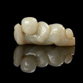 PALE CELADON JADE WITH RUSSET