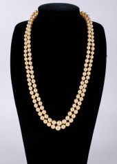 PALE GOLD AKOYA DOUBLE STRAND