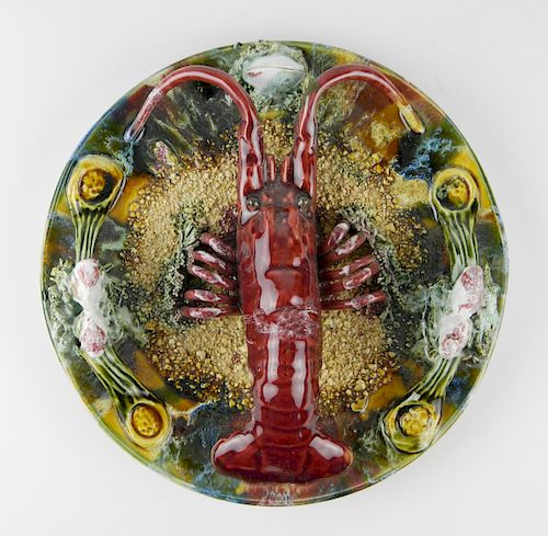 PALISSY STYLE MAJOLICA LOBSTER WALL