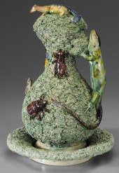 Palissy Style Majolica Pitcher