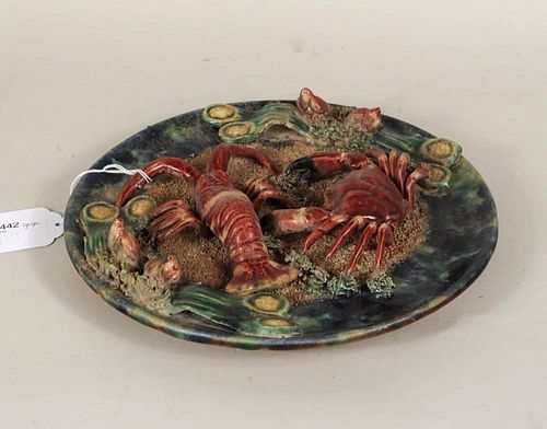 PALISSY WARE STYLE PLATE W/MARINE