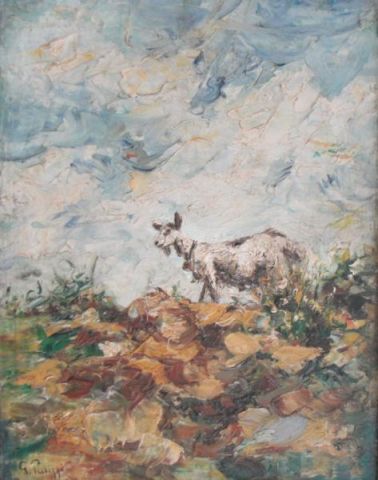PALIZZI Giuseppe. Oil on Board of