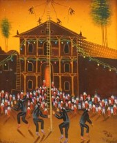 PALO VOLADOR, CARNIVAL, OIL ON