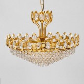PALWA GILT-METAL AND GLASS CHA