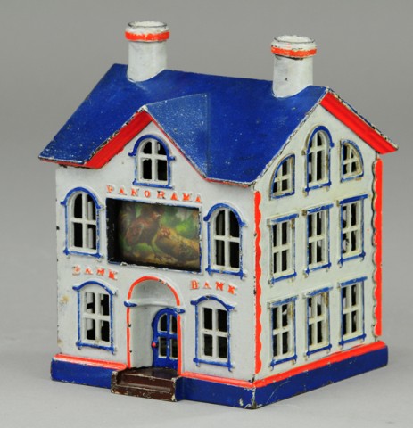 PANARAMA MECHANICAL BANK (White Red