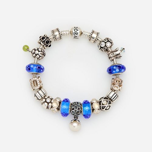 PANDORA CHARM BRACELET: DIAMOND,