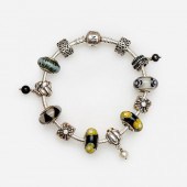 PANDORA CHARM BRACELET: STER.,