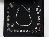 PANDORA STERLING BRACELET & CH