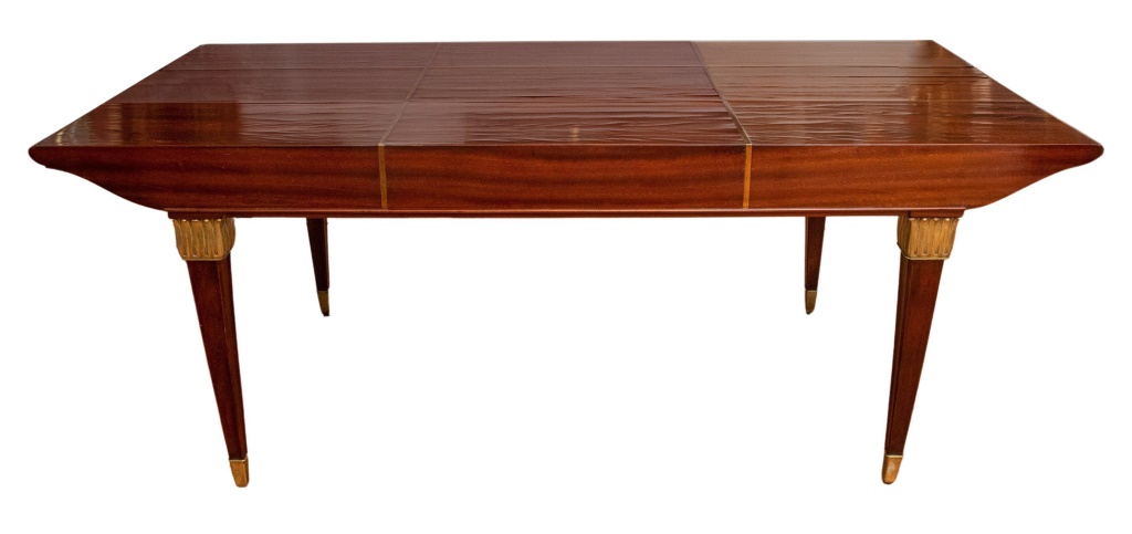 PAOLO BUFFA BRASS INLAY WOOD DINING