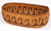 PAPAGO INDIAN COILED OVAL BASK