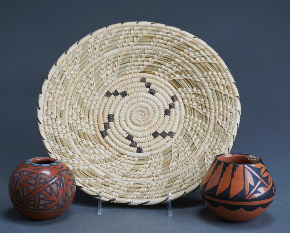 PAPAGO INDIAN WOVEN BASKET AND