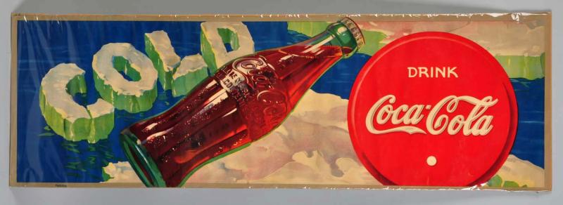 Paper Coca-Cola Poster.  1941. Only