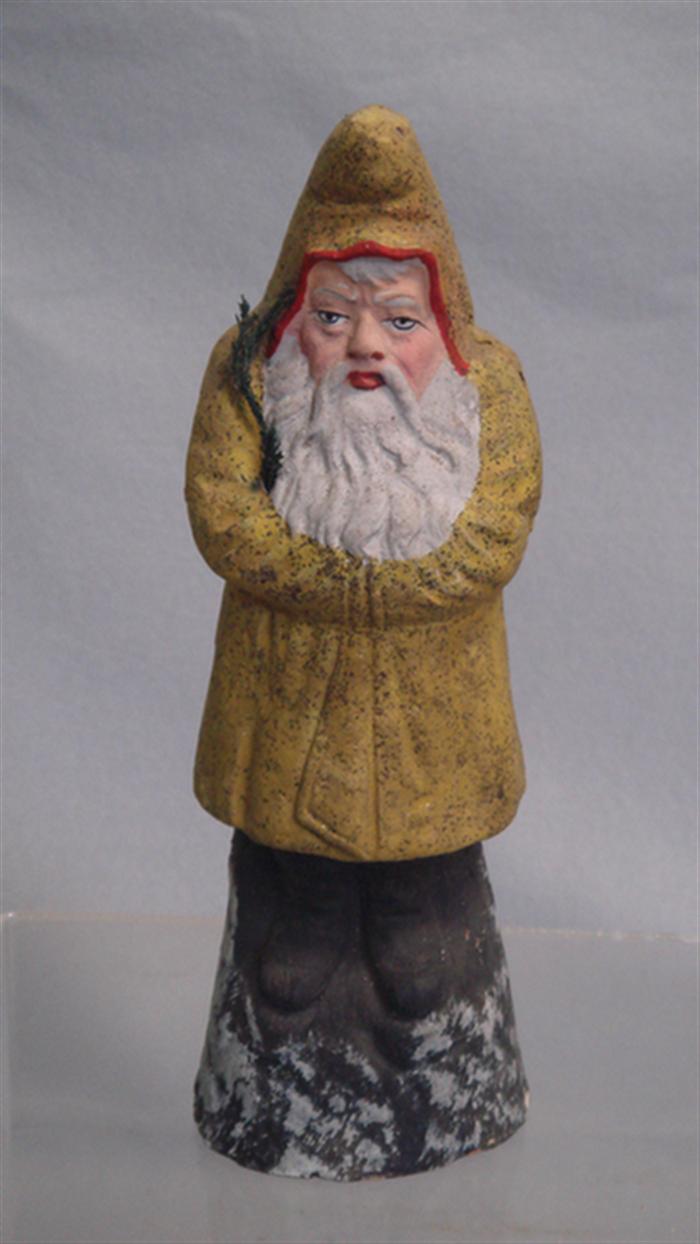 Paper mache belsnickle, gold body