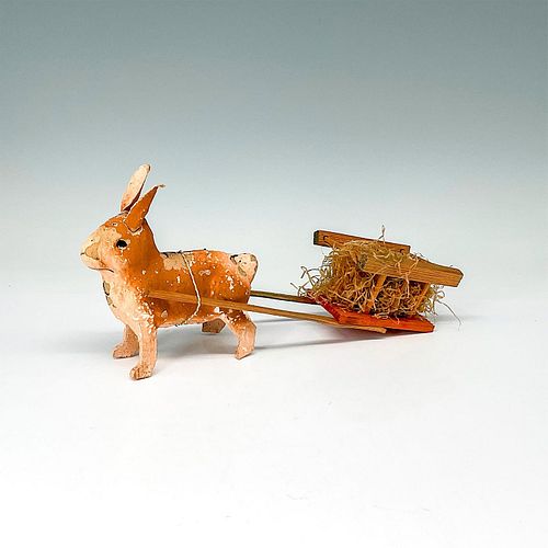 PAPER MACHE EASTER BUNNY PULLING