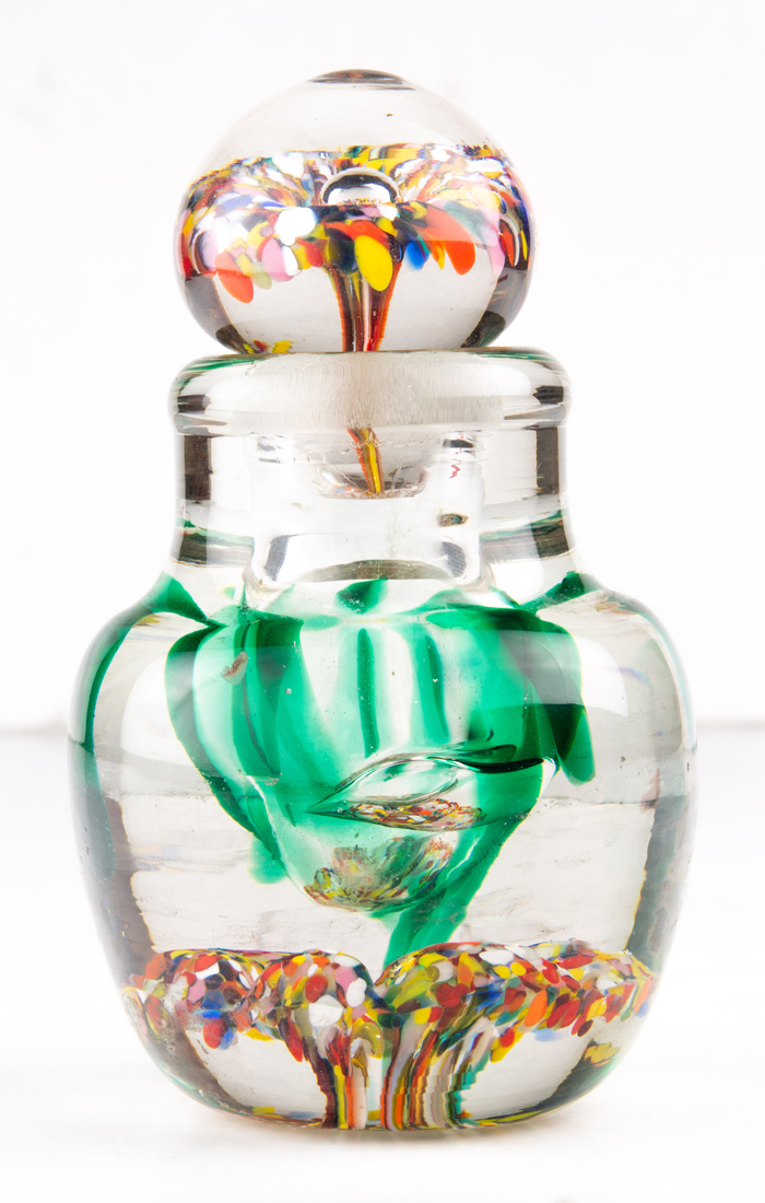 PAPERWEIGHT TYPE GLASS SCENT BOTTLE