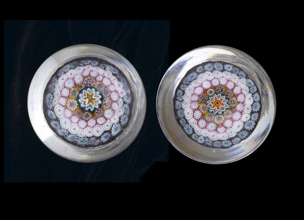 PAPERWEIGHTS. A PAIR OF CLICHY