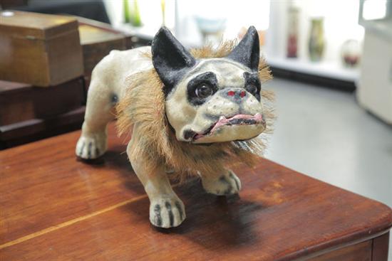 PAPIER MACHE BARKING FRENCH BULLDOG