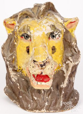 PAPIER-MâCHé LION PARADE MASK,