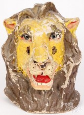 PAPIER-MâCHé LION PARADE MASK,
