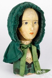 PAPIER-MâCHé MILLINERY HEAD, 1