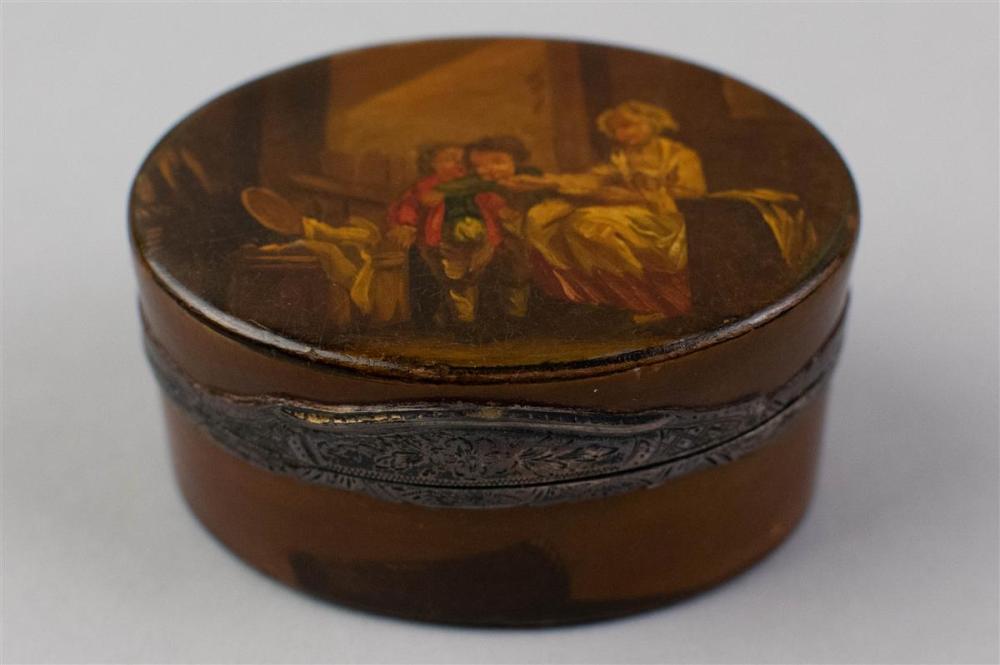 PAPIER-MACHE TORTOISE SHELL SNUFF