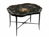 PAPIER MACHE TRAY ON STAND Vic