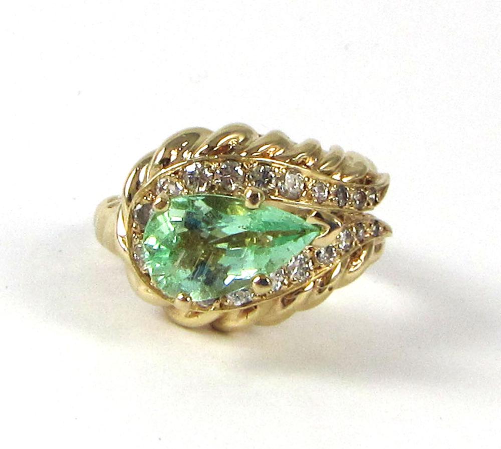 PARAIBA TOURMALINE AND FOURTEEN