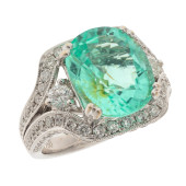 PARAIBA-TYPE TOURMALINE, DIAMO