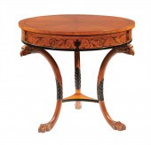 PARCEL EBONIZED AND INLAID CEN