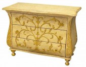 PARCEL GILT BOMBE THREE-DRAWER