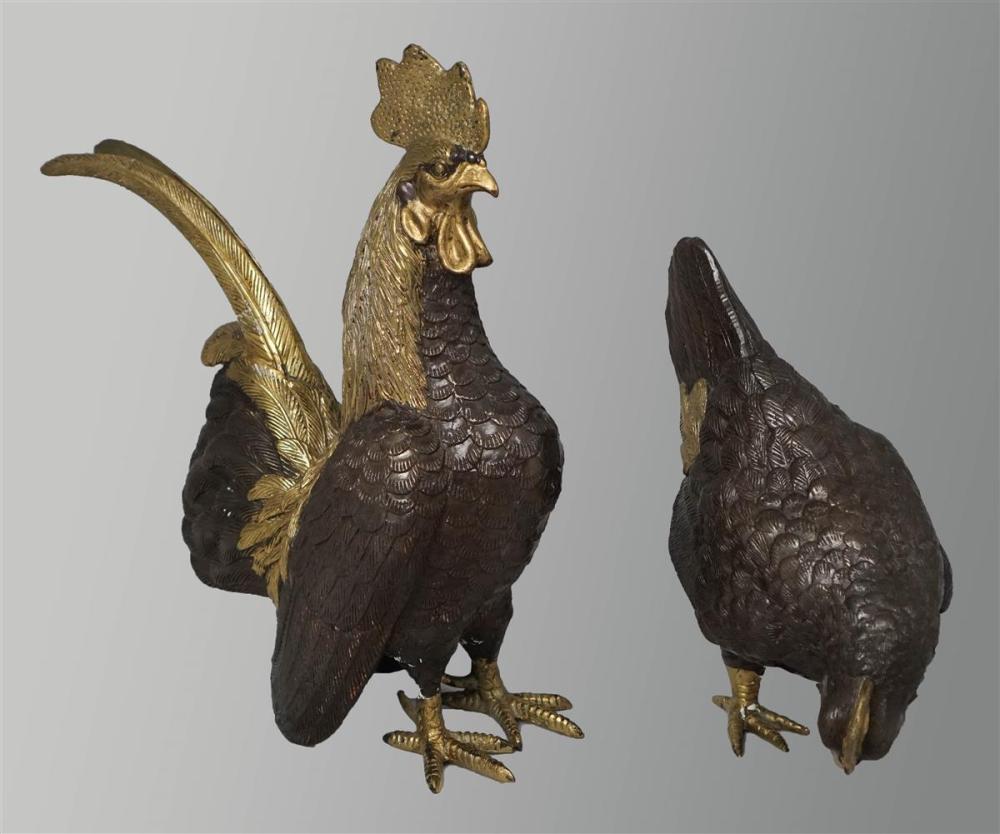 PARCEL GILT-BRONZE MODELS OF A
