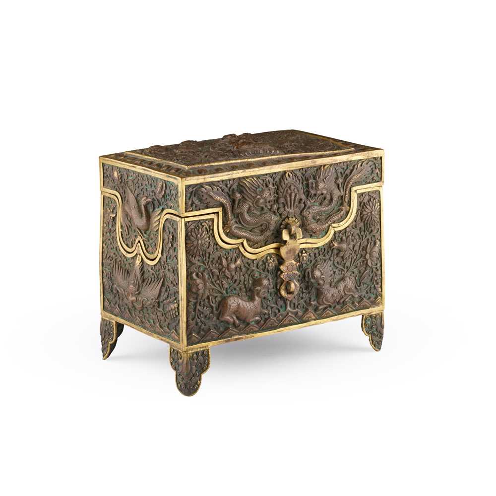 PARCEL-GILT COPPER-ALLOY REPOUSSÉ